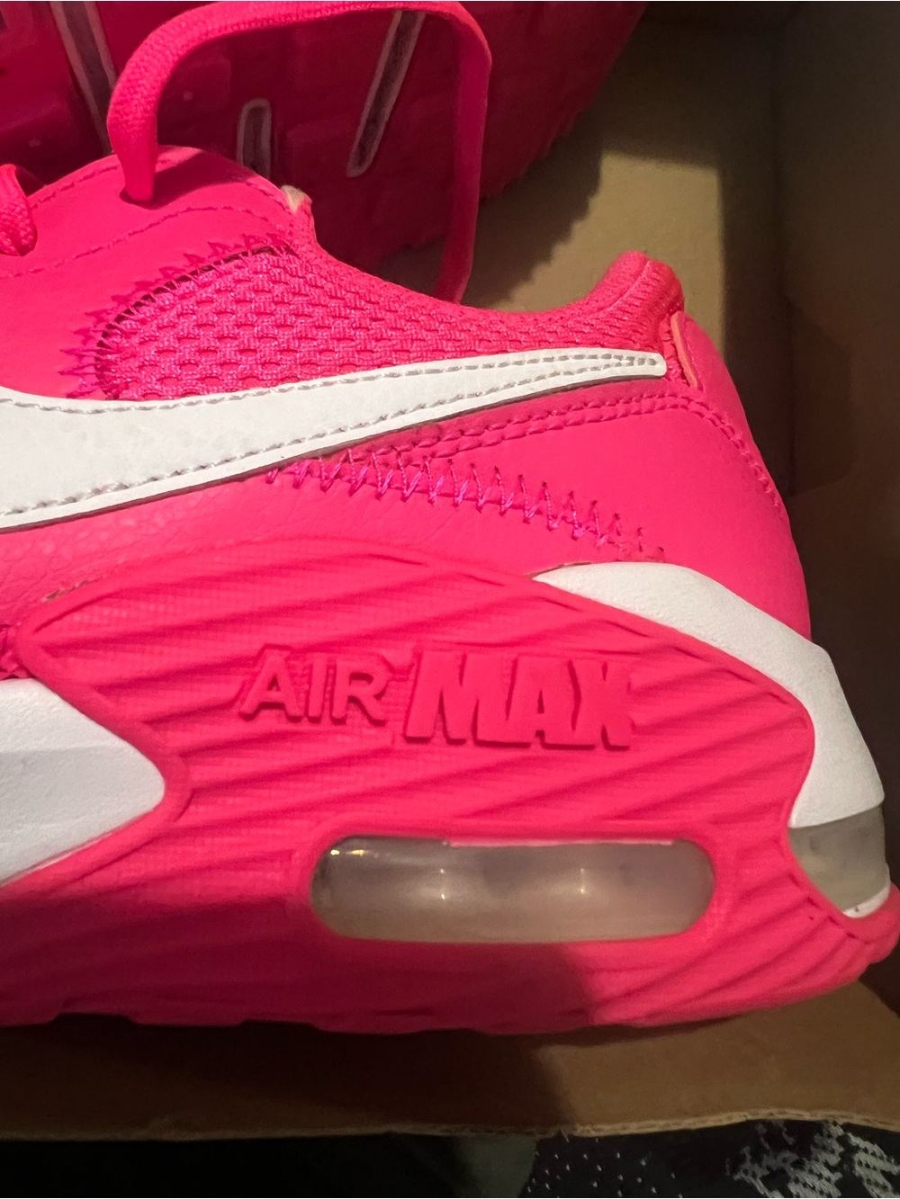 Nike Bright Pink and White Air Max Sneakers - Picture 6 of 7